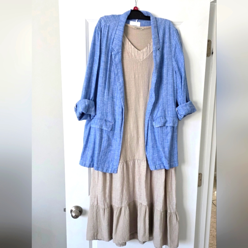 2 $9.00 Francesca Bettini V Neck dress + jacket old navy